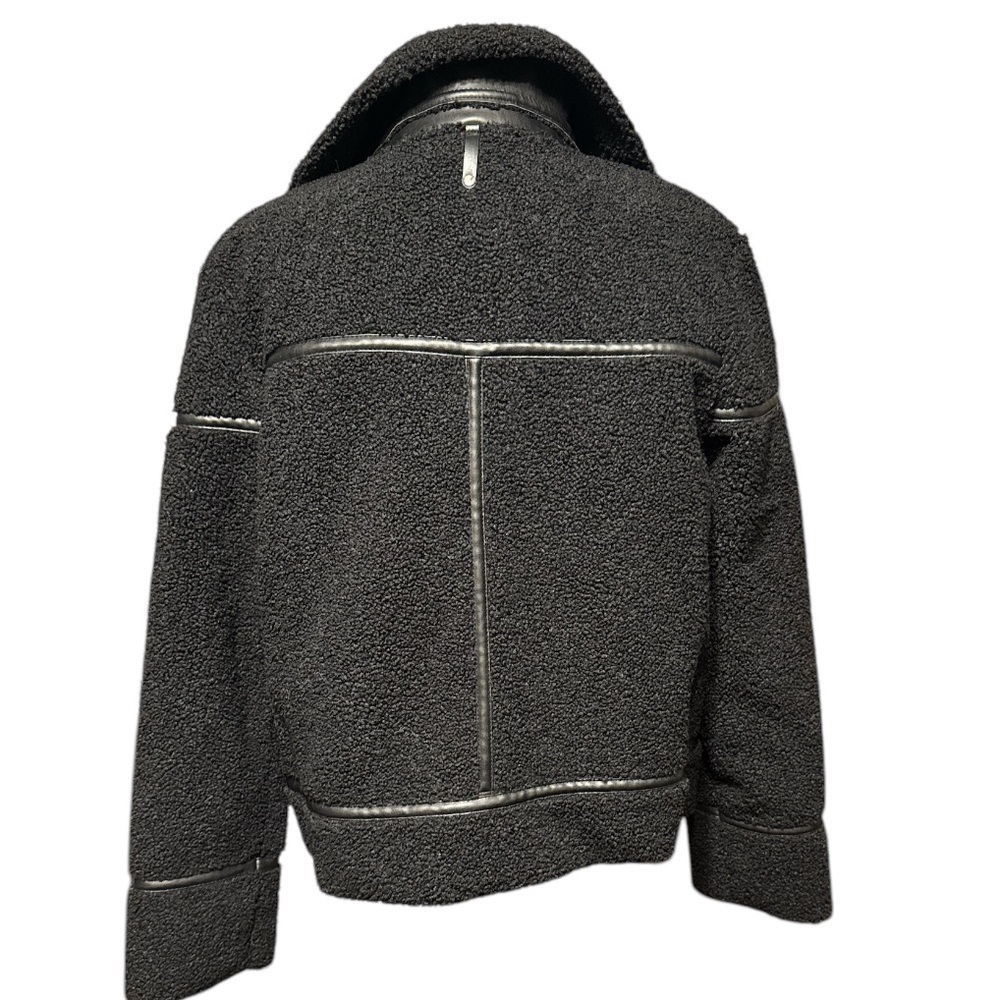 Joie Black Faux Leather & Sherpa Moto Jacket - Picture 4 of 5